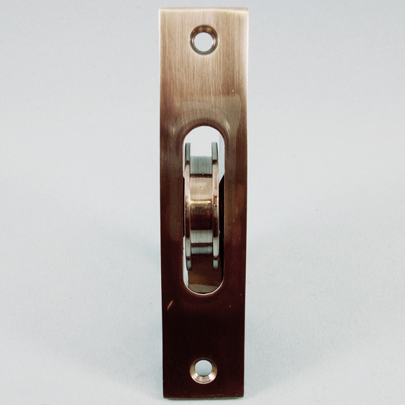 THD271/SNP • Satin Nickel • Square • Sash Pulley With Steel Body and 44mm [1¾] Brass Ball Bearing Pulley